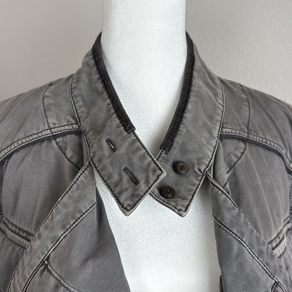 Anthropologie Hei Hei Anorak Utility Military Jacket, Gray, Size Medium - Picture 3 of 16